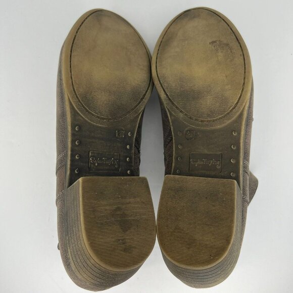 Sophia Taylor Womens Brown Suede Leather Almond Toe Ankle Size 12W Bootie - Picture 8 of 9